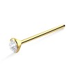 4mm. Bezel Set Rhinestone Silver Straight Nose Stud NSKA-14